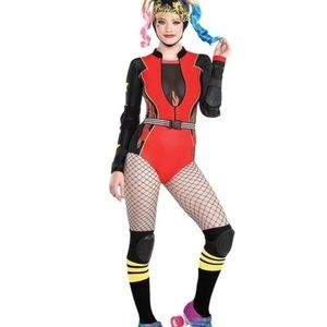 Harley Quinn Roller Derby Halloween Costume for Women, Birds of Prey